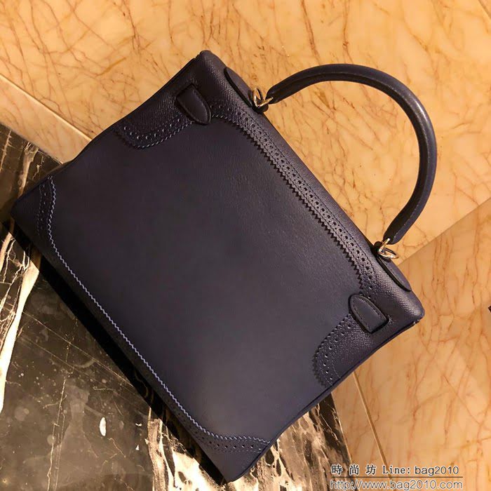 HERMES愛馬仕 凱莉包 kelly 32cm 拼接印花圖案 時尚手提包  Ama1409